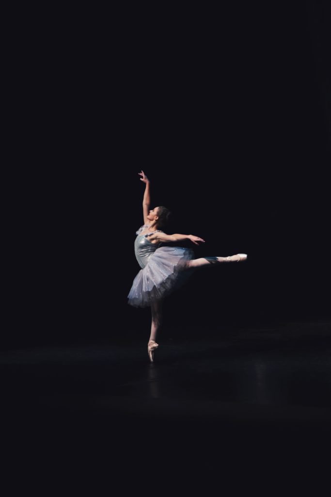 blue split ballet female dancer photography